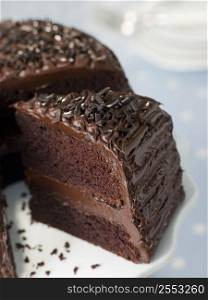Slice Of Chocolate Fudge Cake