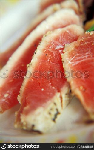 Slice of fish, close-up