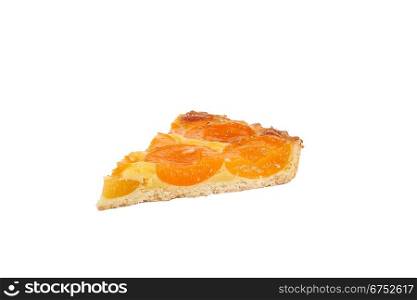 Slice of peach tart