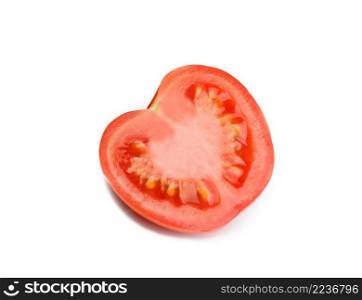 slice of tomato isolated on white. slice of tomato