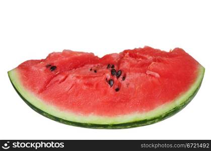 Slice of water melon isolated on white background stock photo