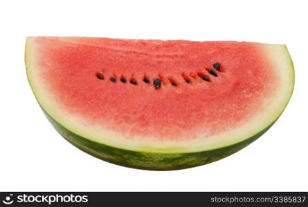 Slice of Watermelon Isolated on White Background