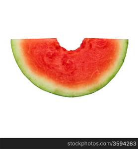 Slice of Watermelon Isolated on White Background