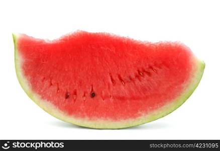Slice of watermelon isolated on white background . Watermelon