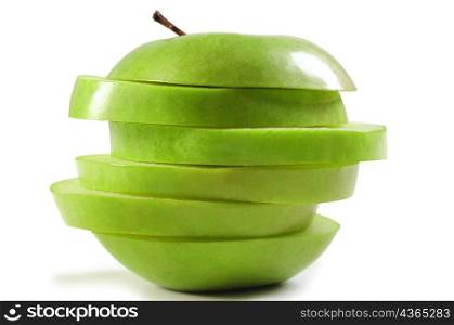 Sliced apple. Isolated