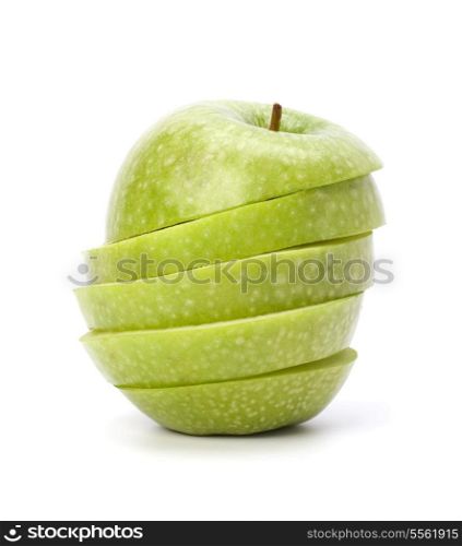 sliced apples isolated on white background
