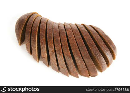 Sliced bread isolated on the white background