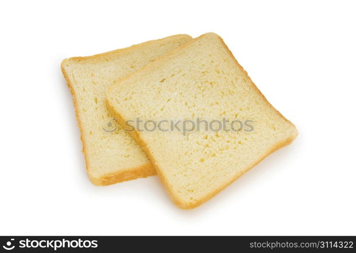 Sliced bread isolated on the white background