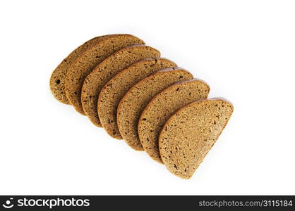 Sliced bread isolated on the white background