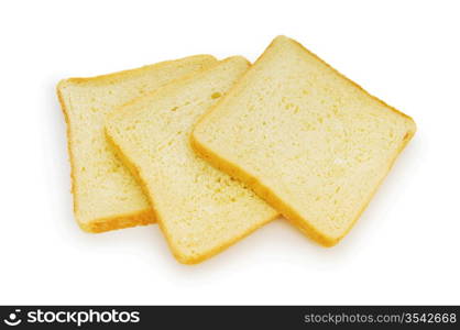 Sliced bread isolated on the white background