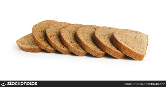 Sliced bread isolated on the white background