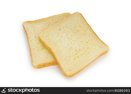 Sliced bread isolated on the white background