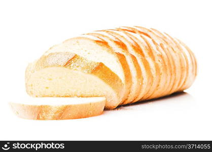 Sliced bread isolated on white