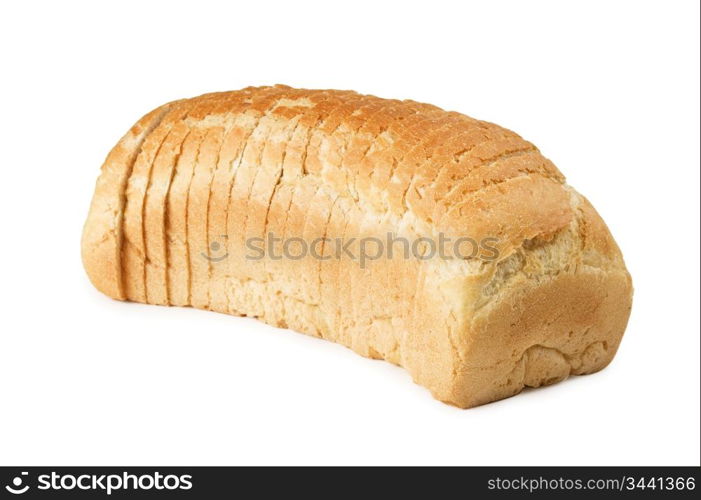 sliced bread isolated on white background