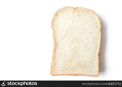 sliced bread on white background