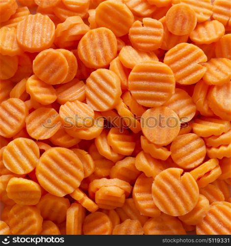Sliced carrots ,close up for background. Sliced carrots background