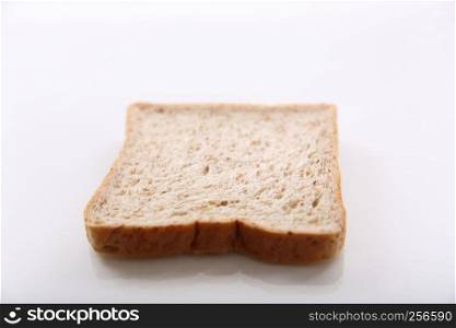 sliced cereals bread isolated on white background