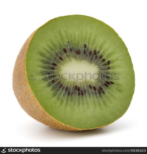 Sliced Kiwi fruit half isolated on white background cutout