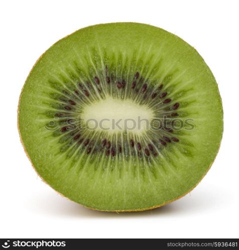 Sliced Kiwi fruit half isolated on white background cutout