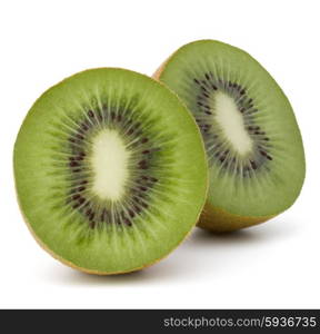 sliced Kiwi fruit isolated on white background cutout