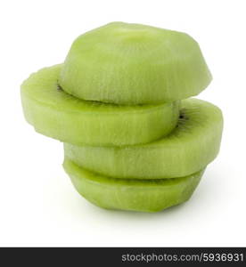 sliced Kiwi fruit isolated on white background cutout