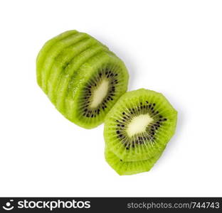 sliced Kiwi fruit isolated on white background. sliced Kiwi fruit