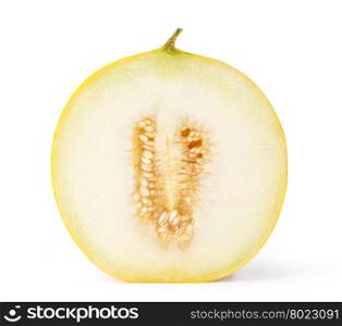 sliced melon isolated on white background. melon