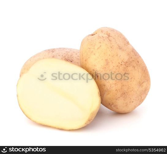 Sliced potato isolated on white background cutout