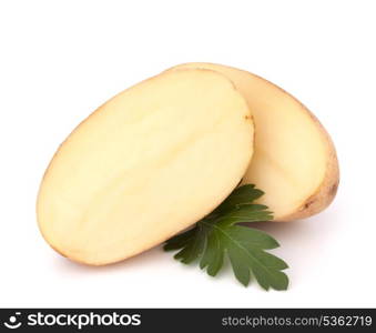 Sliced potato isolated on white background cutout