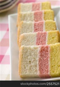 Slices Of Angel Cake On Plate