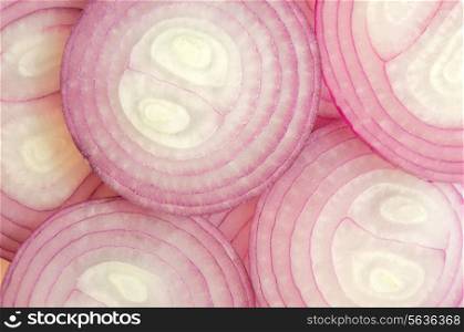 slices of red onion for background use