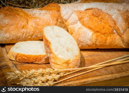 slices of wheat bread handmade rustic still life