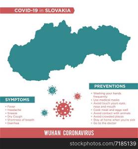 Slovakia Europe Country Map. Covid-29, Corona Virus Map Infographic Vector Template EPS 10.