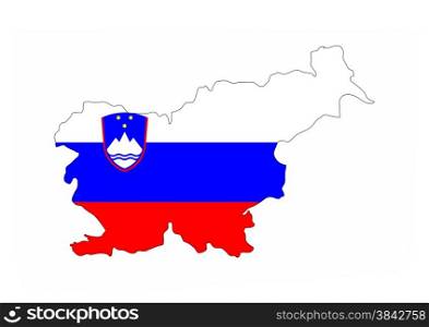 slovenia country flag map shape national symbol