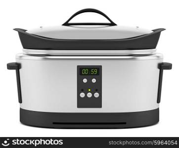 slow cooker isolated on white background