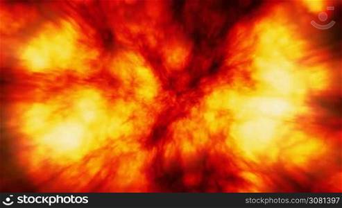 Slow motion massive fireball explosions seamless loop