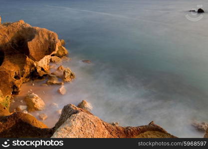 slow shutterspeed picture at the south coast of portugal