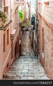Small alleys in Dubrovnik, Croatia