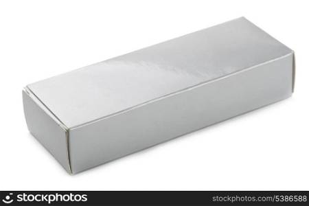 Small blank grey box isolated on white