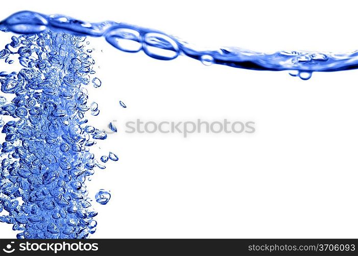 small bubbles background water. close up