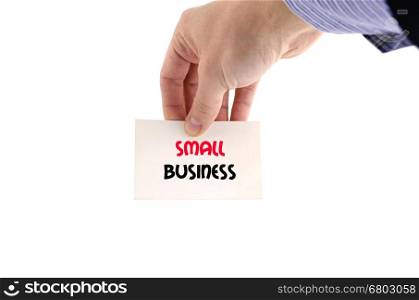 Small business text concept isolated over white background