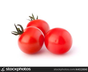 Small cherry tomato on white background close up