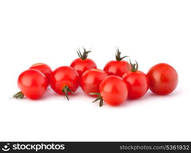 Small cherry tomato on white background close up