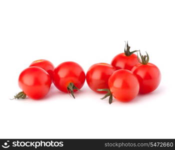 Small cherry tomato on white background close up