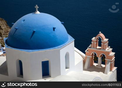 small church in the greek island of santorini