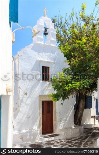 Small church with bell, Chora, Mykonos, Greece