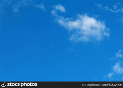 Small clouds decorating a beautirful blue sky