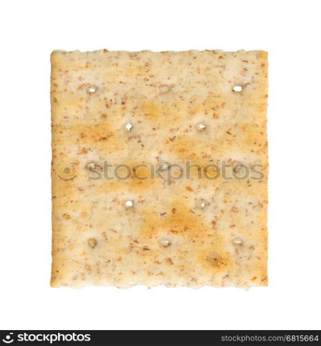 Small cracker isolated on a white background