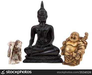 small gods - statuettes of gods or wise men