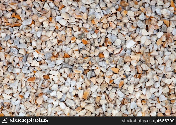 Small gray stones to decorate the garden